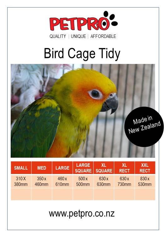 Bird Cage Tidy Large 460 x 610 (BLACK)