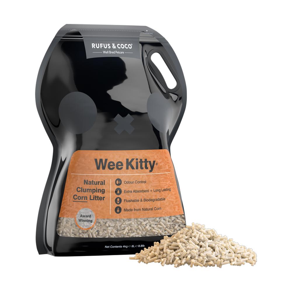 Wee Kitty Clumping Corn Litter 4kgs / 8L