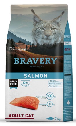 Bravery Grain Free Adult "CAT" Kibble (SALMON) 2kg