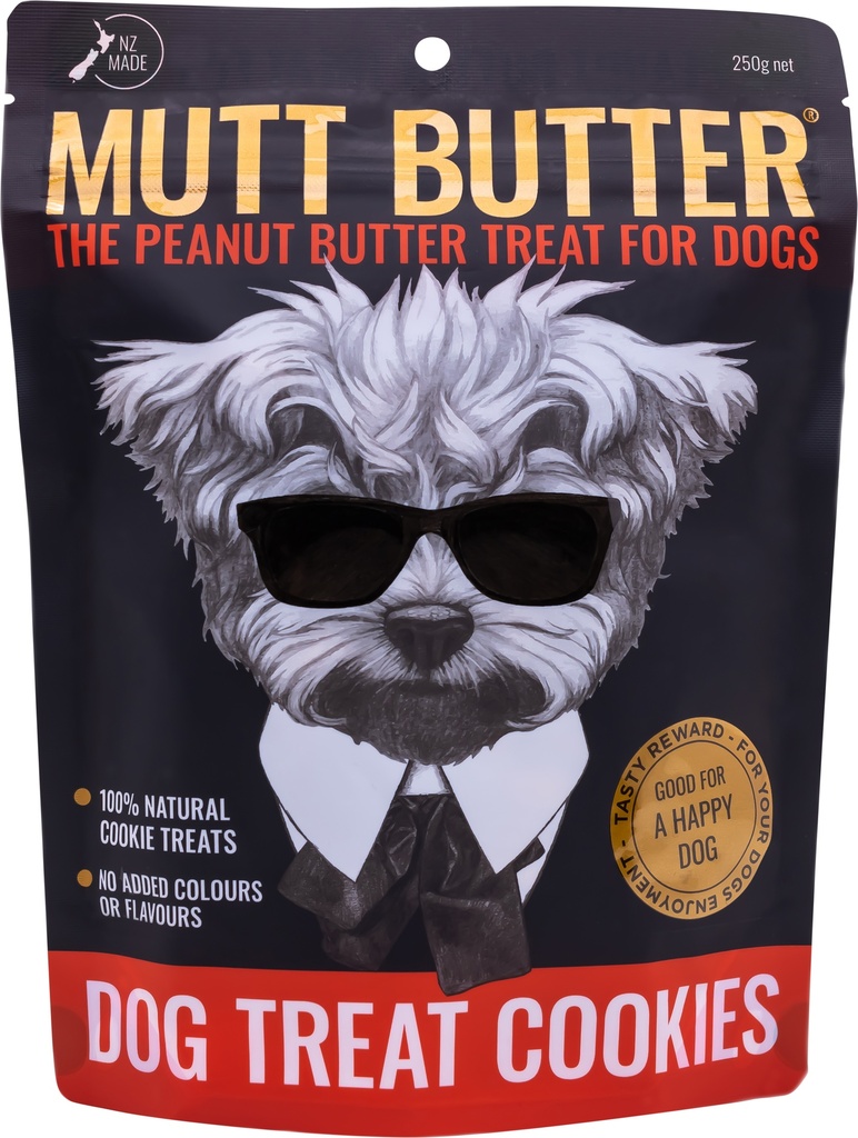 Mutt Butter Dog Treat Cookie Original 250g pouch