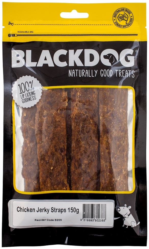 Blackdog Chicken Jerky Straps 150g