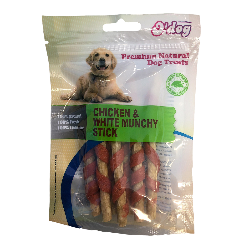 O'Dog Chicken & White Munchy Stick 100g