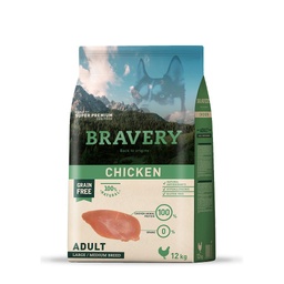 [BRCDG12] Bravery Grain Free Adult "DOG" Kibble (CHICKEN) 12kg